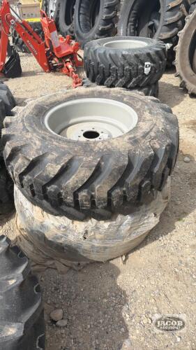 Unused Bkt 400/70-20 tire on 6 bolt wheel x2