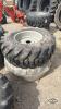 Unused Bkt 400/70-20 tire on 6 bolt wheel x2