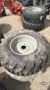 Unused Bkt 400/70-20 tire on 6 bolt wheel x2 - 2