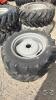 Unused 11.2 -24 tire on 6 bolt wheel x2 - 3