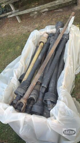 Crate of misc pto shafts