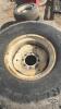 Pair of 44x18.00-20 tires on Newholland 8 bolt wheels - 4