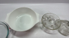 9in Pyrex Casserole & Pinwheel Glass 6in Wide Bowl - 3