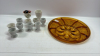 Amber Coloured Devilled Egg Tray & 11 Egg Cups - 2