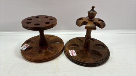 2 Wooden Pipe Stands