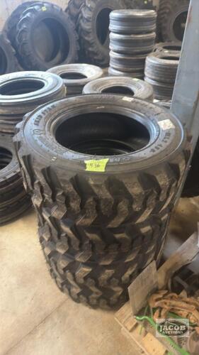 Unsued 10-16.5 skid steer tire x4