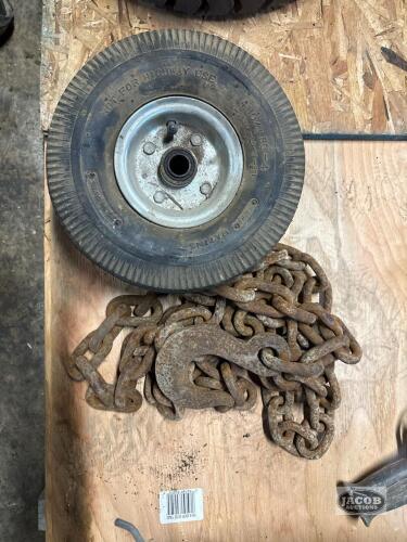 Pair of Wheels and Logging Chain