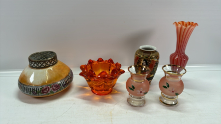 Assorted Glass and China Vase Lot