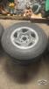 Pair of 225/75R16 tires of 5 bolt wheels