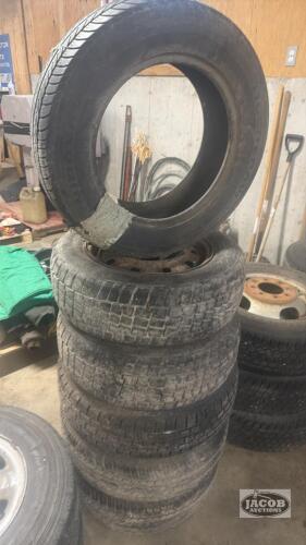 1 stack of 6 misc tires
