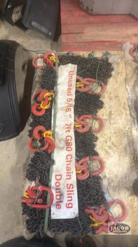 8 sets of unused 5/16 7ft G80 chain sling