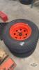 Pair of 24x9.50-12 tires on Kubota 5 bolt wheels - 3