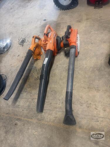 3 leaf blowers