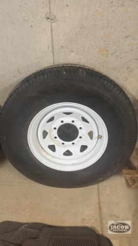 235/80R16 trailer tire with 8 bolt rim