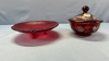 2 Ruby Red Glass Bowls -See Notes - 2