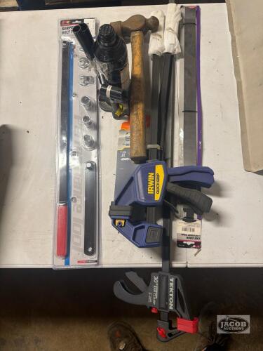 Bottle jack , hammer , misc tools