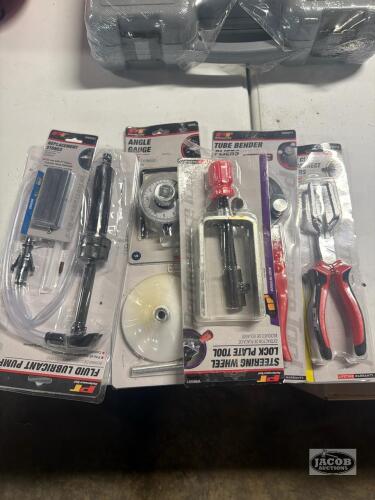 Tube bender , fluid pump , angle gauge , misc