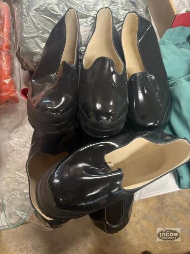Three pair of galoshes