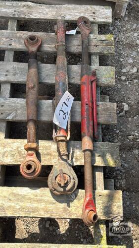 (3) ADJUSTABLE TOP LINKS