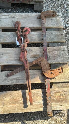 HAND STRETCHER AND CHAIN BINDERS