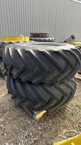 (2) GOODYEAR 23.1/18 26 ON 8 BOLT RIMS