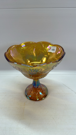 Carnival Coloured 9in High Pedestal Fruit Bowl