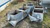 (3) 4FT GALVANIZED BSM WATER TROUGHS - 2