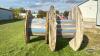 (2) 77IN DIAMETER WOODEN WIRE SPOOLS - 2