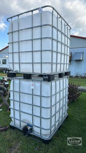 (2) 1000 LITRE TOTES