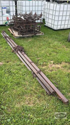 (8) SECTIONS OF DIAMOND HARROWS WITH POLES