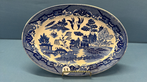 Blue Willow Platter -12in Long