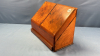 Burled Wooden Travelling Letter Box with Drawer - 4