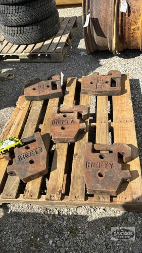 (5) HEFTY TRACTOR SUITCASE WEIGHTS