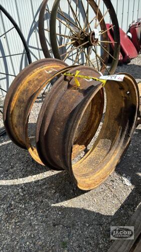 PAIR OF MASSEY HARRIS 30/33 28IN RIMS