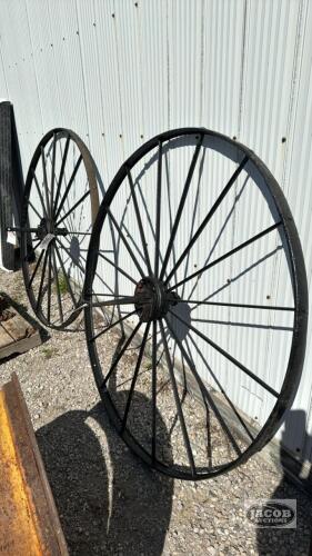 PAIR OF 52IN STEEL WHEELS