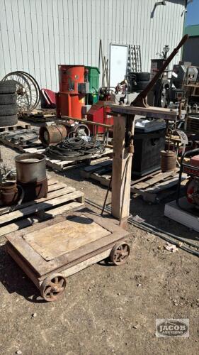 PLATFORM SCALE WITH BRASS BEAM AND WEIGHTS
