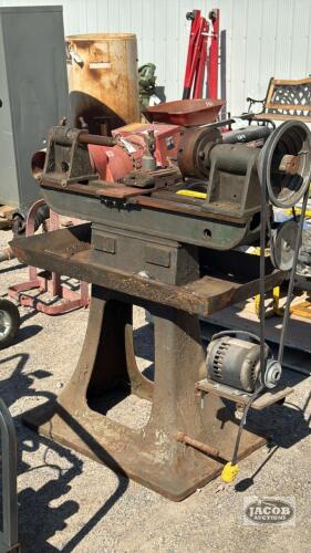 STEEL LATHE WITH 120V ELECTRIC MOTOR