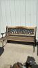 50IN WIDE PARK BENCH WITH CAST IRON ENDS