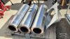 (3) LENGTHS OF 7IN INSUL.STOVE PIPE W/ ROOF FLANGE - 2