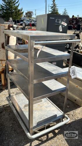 5 SHELF STAINLESS STEEL CART