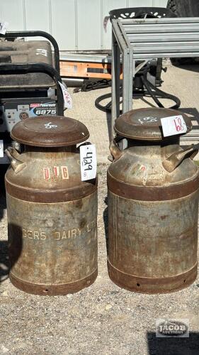 ROGERS DAIRY MILK CAN WITH UNMARKED MILK CAN