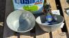 (2) METAL WATER BOWLS WITH PARTS - 2
