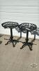 PAIR OF MATCHING CAST IRON TRACTOR SEAT STOOLS