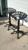 PAIR OF MATCHING CAST IRON TRACTOR SEAT STOOLS - 2