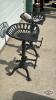 PAIR OF MATCHING CAST IRON TRACTOR SEAT STOOLS - 3