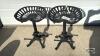 PAIR OF MATCHING CAST IRON TRACTOR SEAT STOOLS - 4