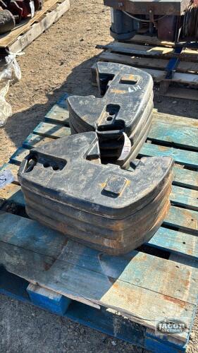 (10) FRONT CASE IH SUITCASE WEIGHTS