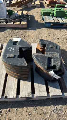 (10) FRONT CASE IH SUITCASE WEIGHTS