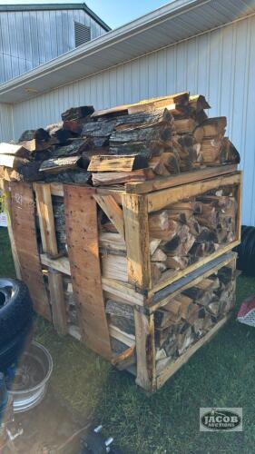 SKID OF UNSEASONED FIRE WOOD
