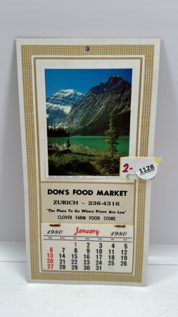 Don's Food Market, Zurich, ON -1980 Calendar